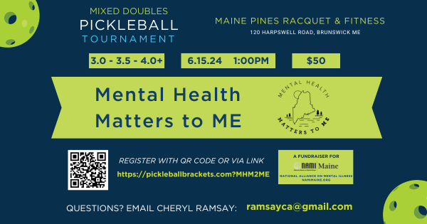 Mental Health Matters to ME Mixed Doubles Pickleball Tournament logo
