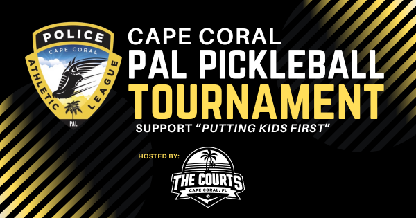 Cape Coral PAL Pickleball Tournament Powered by The Courts logo