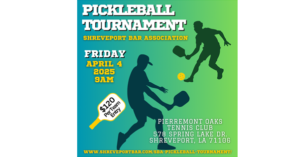 Shreveport Bar Association Pickleball Tournament logo