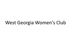 West Georgia Women's Club logo