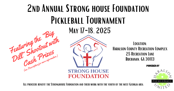 2nd Annual Strong House Foundation Pickleball Tournament logo