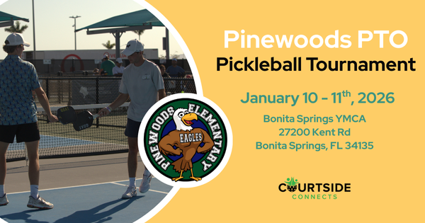 Pinewoods PTO Pickleball Tournament logo