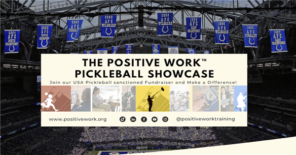Positive Work Pickleball Showcase logo