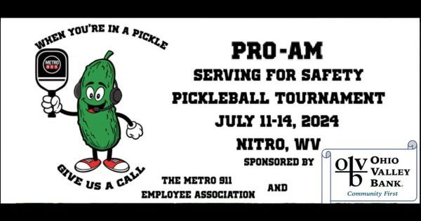 Serving for Safety Pickleball Tournament sponsored by Ohio Valley Bank     $15,000 Cash Purse logo