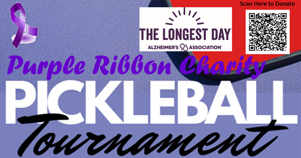 Purple Ribbon Charity Pickleball Tournament 2025 logo