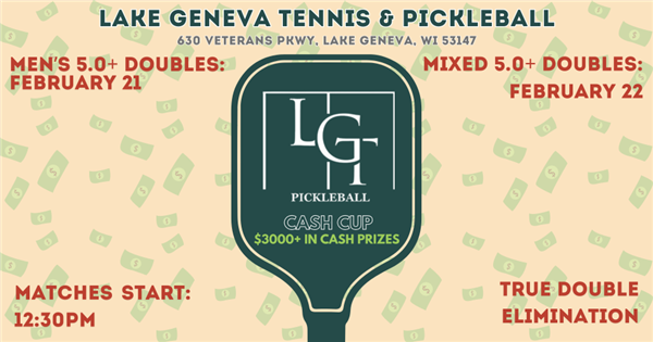 Lake Geneva Pickleball 5.0 Cash Cup logo
