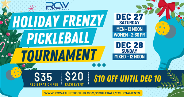 Holiday Frenzy Pickleball Tournament logo