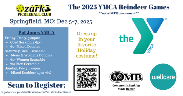 2025 Pat Jones YMCA Reindeer Games logo