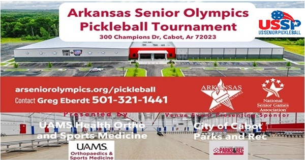 2025 Arkansas Senior Olympics (50+) and Arkansas Open (49 And Under) logo