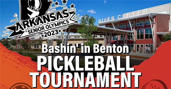 2023 Arkansas Senior Olympics (50+) and Bashin' in Benton (Ages 10-49) logo