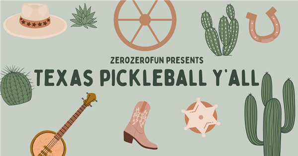 Texas Pickleball Y'all: Presented by Zero Zero Fun - Indoor Tournament in Bastrop near Austin logo