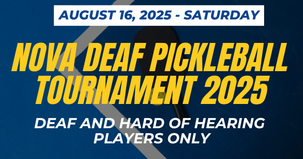 NOVA Deaf Pickleball Tournament 2025 logo