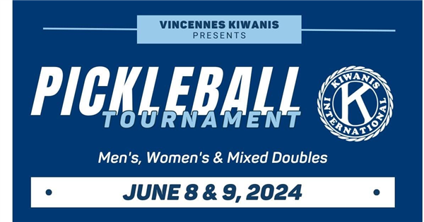 Vincennes Kiwanis Pickleball Tournament logo