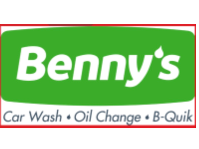 Benny's Car Wash and Oil Change logo