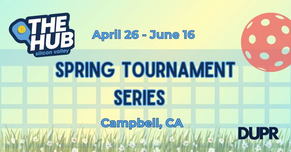 The HUB DUPR Spring Tournament logo