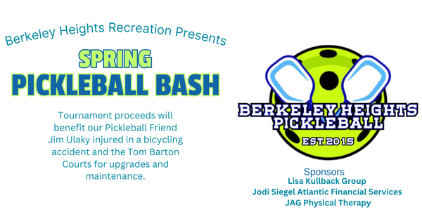 Berkeley Heights Spring Pickleball Bash logo