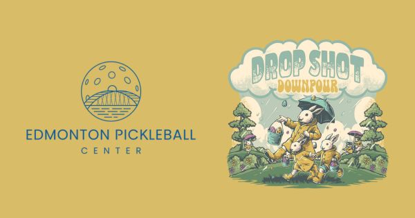 Edmonton Pickleball Center's Drop Shot Downpour logo