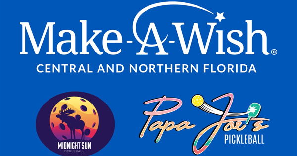 Pickling for Wishes benefiting Make-A-Wish Central and Northern Florida, by Midnight Sun Pickleball logo