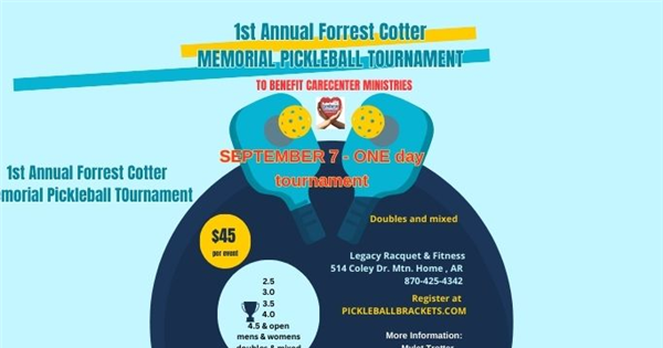 1st Annual Forrest Cotter Memorial Pickleball Tournament logo
