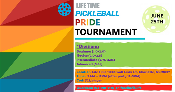 Life Time Pride Pickleball Tournament logo