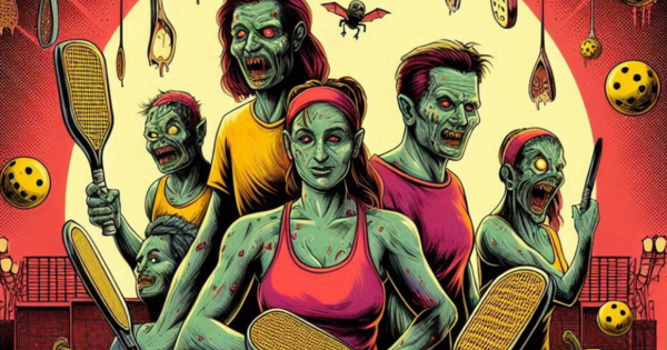 ZOMBIE PADDLE BATTLE by Indy Deaf Pickleball logo