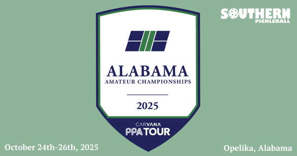 2025 Alabama Amateur Pickleball Championships powered by Carvana PPA Tour & Southern Pickleball logo