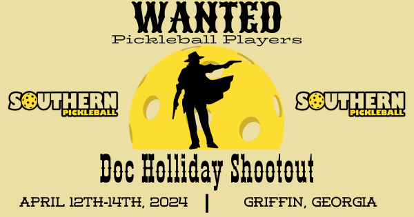 2024 DOC HOLLIDAY SHOOTOUT PICKLEBALL TOURNAMENT logo