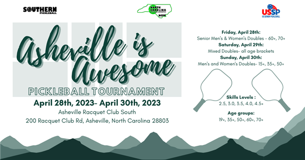 Asheville is Awesome Pickleball Tournament presented by Alignment Health Plan logo