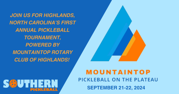 Pickleball on the Plateau Highlands 1st Annual Pickleball Tournament Powered by Mountaintop Rotary logo