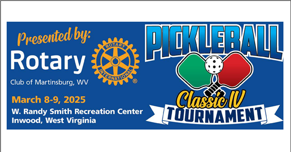 Rotary Club of Martinsburg (WV) Pickleball Classic IV logo