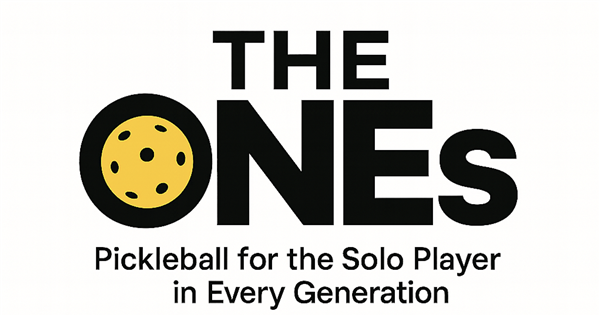 The ONEs (Pickleball for the Solo Player in Every Generation) logo