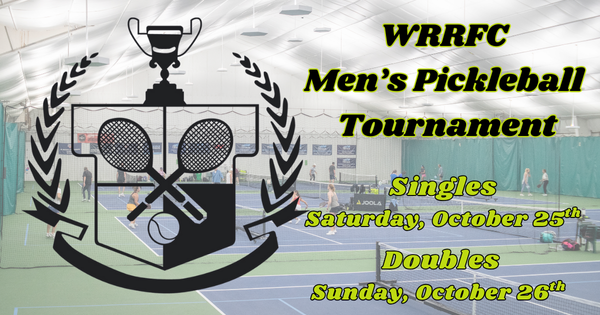 WRRFC Men's Pickleball Tournament logo