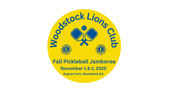 Woodstock Lions Club Foundation Fall Pickleball Jamboree Round Robin 2025 logo
