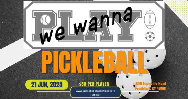 We Want to Play Pickleball! logo