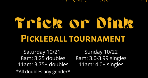 Trick or Dink Tournament logo