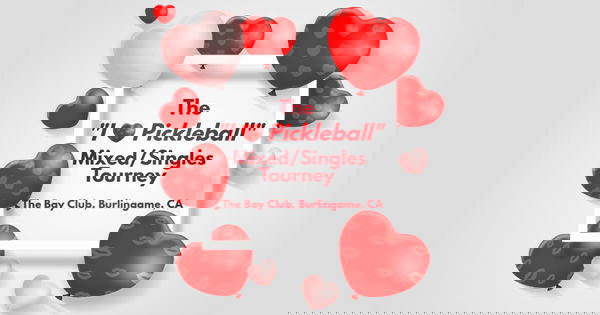 The "I Love Pickleball" Mixed Doubles and Mens/Womens Singles Tourney at Bay Club Broadway. logo