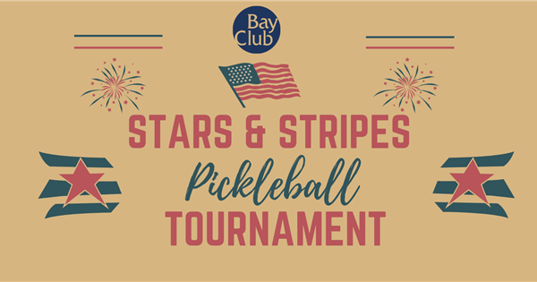 Bay Club Broadway Stars and Stripes Pickleball Tournament Adults & Juniors logo