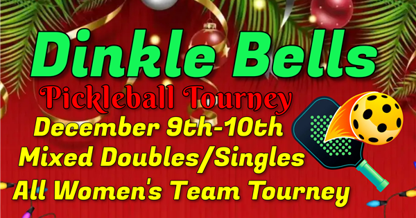 The Dinkle Bells Tourney at Bay Club Broadway, Burlingame, CA logo