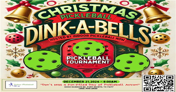 Christmas Dink-a-Bells Pickleball Tournament hosted by Indoor Pickleball Now logo
