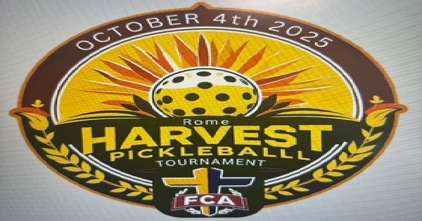 FCA Rome Harvest Pickleball Tournament logo