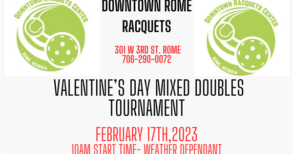 Downtown Rome Valentine's Day Mixed Doubles logo