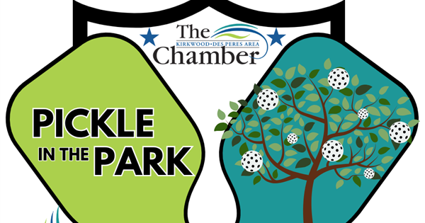Pickle in the Park - Hosted by Kirkwood Des-Peres Area Chamber of Commerce logo