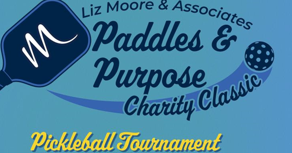 Liz Moore & Associates Paddles & Purpose Charity Classic Pickleball Tournament logo