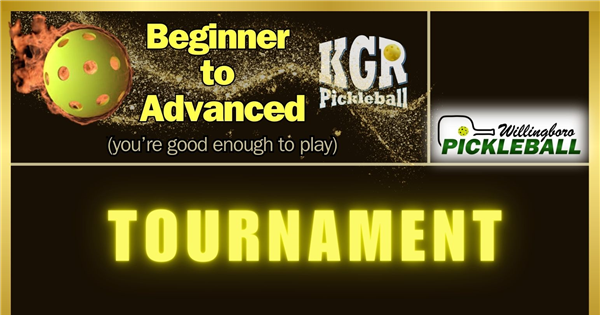 Beginner to Advanced Doubles Tournament, Willingboro NJ Hosted by KGR Pickleball logo