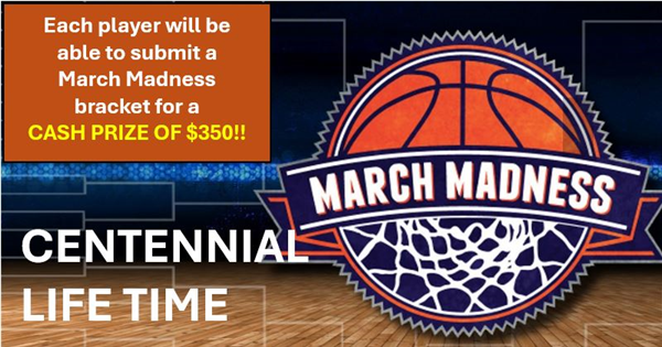 Life Time Centennial March Madness logo