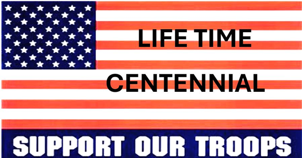 Life Time Centennial - SUPPORTING OUR TROOPS logo