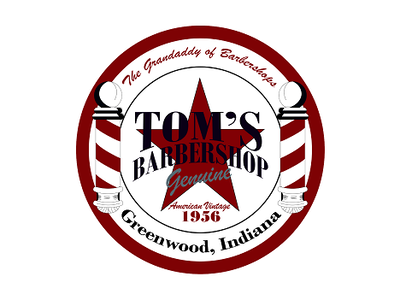 Tom's Barbershop logo