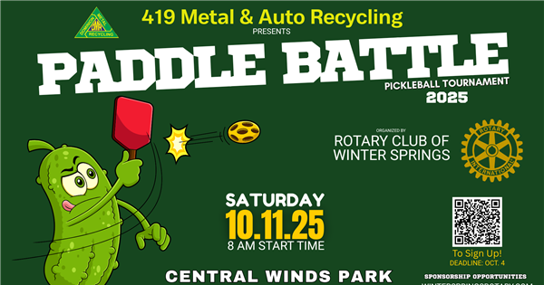 Rotary Paddle Battle 2025 logo