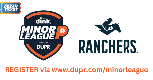 TEXAS STATE CHAMPIONSHIP The Dink Minor League Pickleball hosted by Texas Ranchers logo