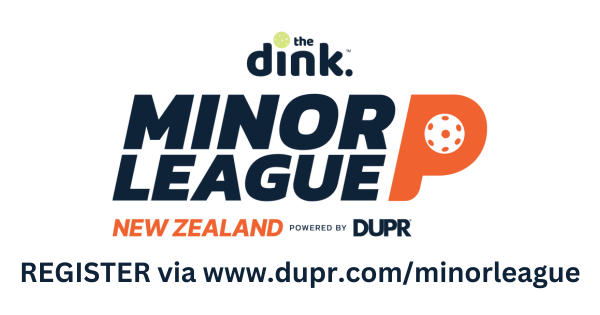 NEW ZEALAND The Dink Minor League Pickleball @ Rotorua Pickleball Club logo